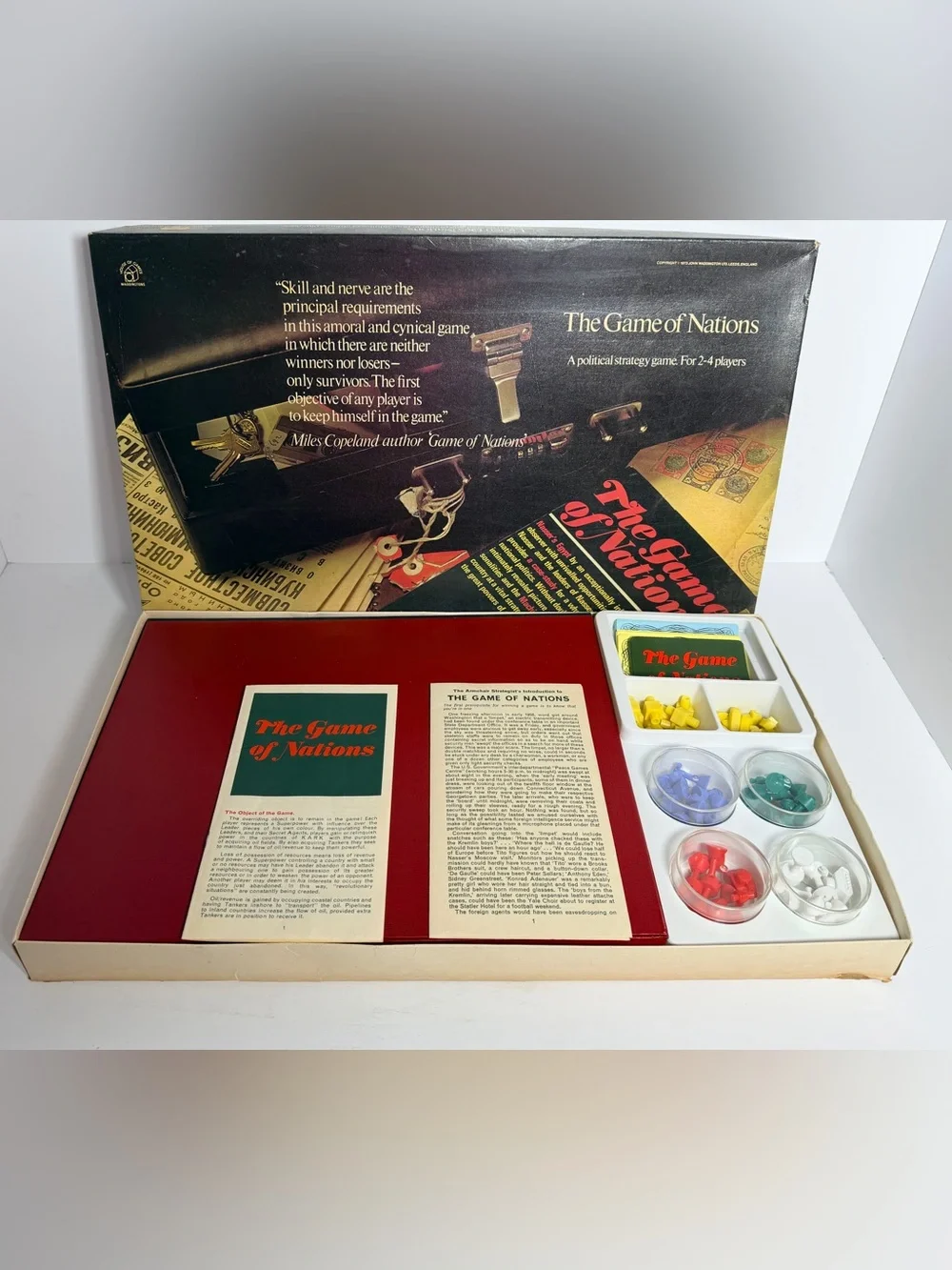 The Game of Nations Political Strategy Board Game 1973 Waddingtons 100% Complete